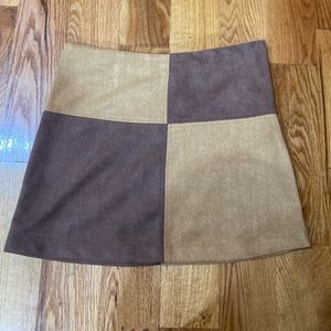Patchwork brown skirt